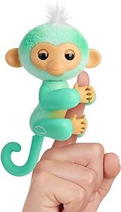 Fingerlings 2023 NEW Interactive Baby Monkey Reacts to Touch – 70+ Sounds & Reactions – Ava (Teal)