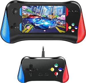 Handheld Game Console for Kids Adults, 3.5'' LCD Screen Retro Handheld Video Game Console, Preloaded 500 Classic Retro Video Games with Rechargeable Battery, Support 2 Players and TV Connection